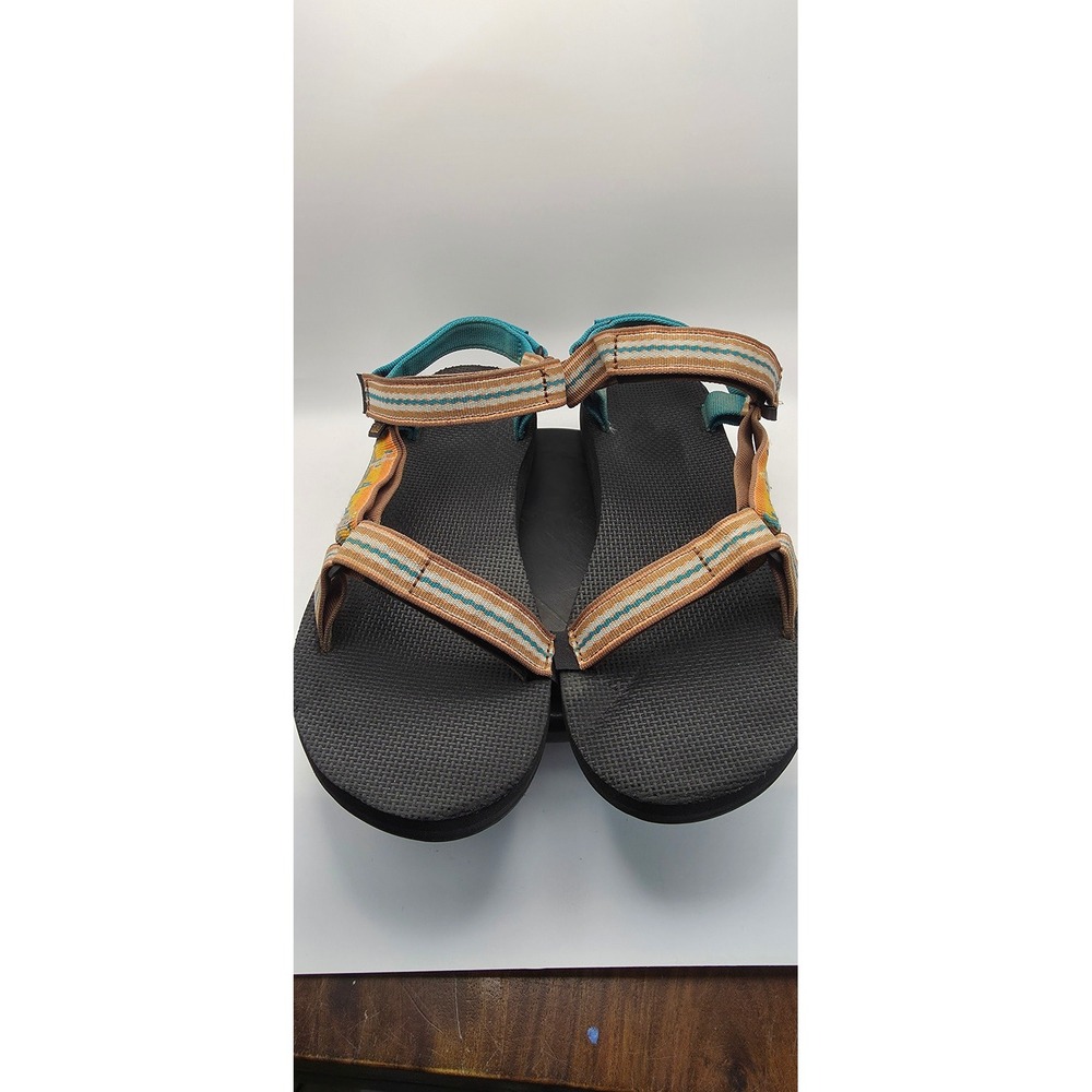 Teva Original Universal Desert Cactus Print Sandals Mens 11 Brown Orange Teal